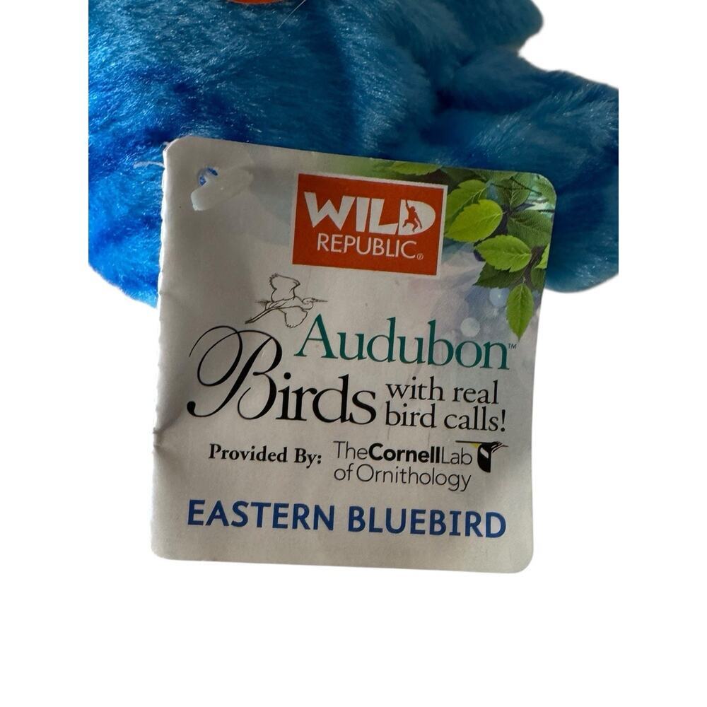Wild Republic NEW Audubon BLUEBIRD w/SOUND 6" Plush STUFFED ANIMAL 2021 - Picture 5 of 7